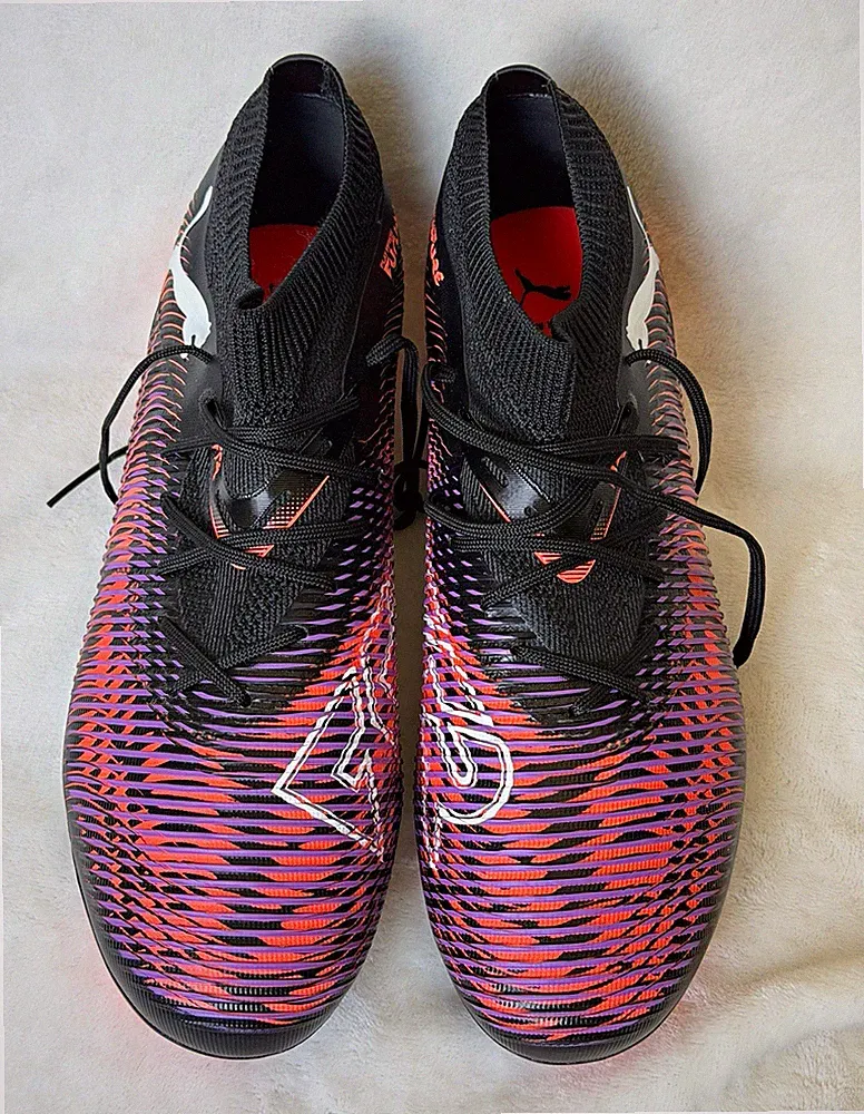 PUMA Future Women’s Soccer Cleats, Black/Orange/Purple, US 9 Medium Width