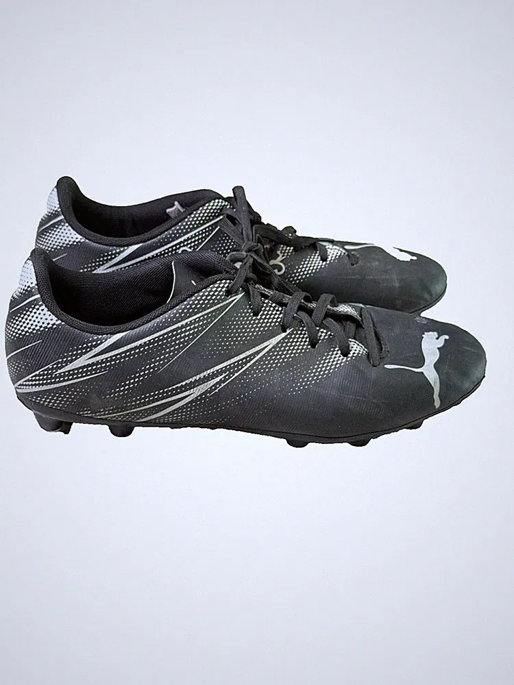 Puma Herren Attacanto Firm Artificial Ground Soccer Cleats Mens 8.5 Black Silver