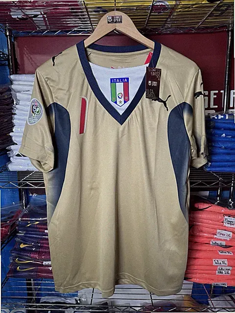 PUMA Italy National Team Gianluigi Buffon #1 Soccer Jersey Gold Blue size M