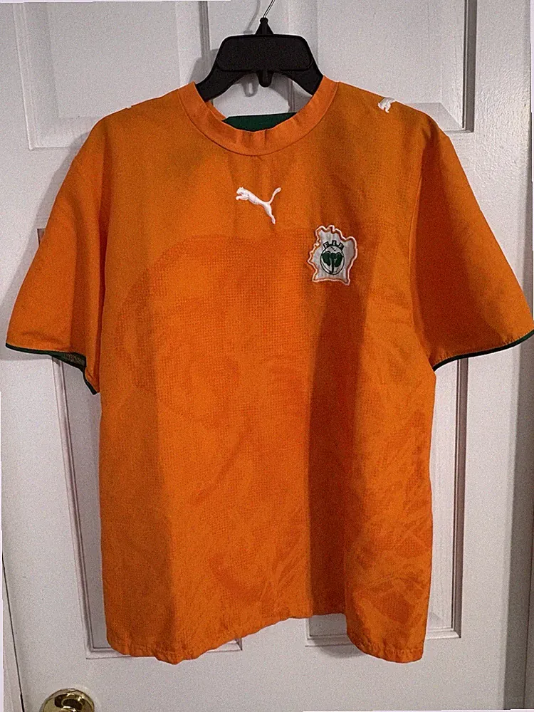 PUMA Ivory Coast 2006-2007 Home Football Soccer Jersey World Cup Size M🇨🇮🐘