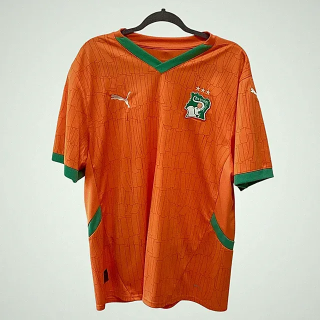 Puma Ivory Coast Soccer Jersey Mens Orange Green Cote d'Ivoire Football Shirt