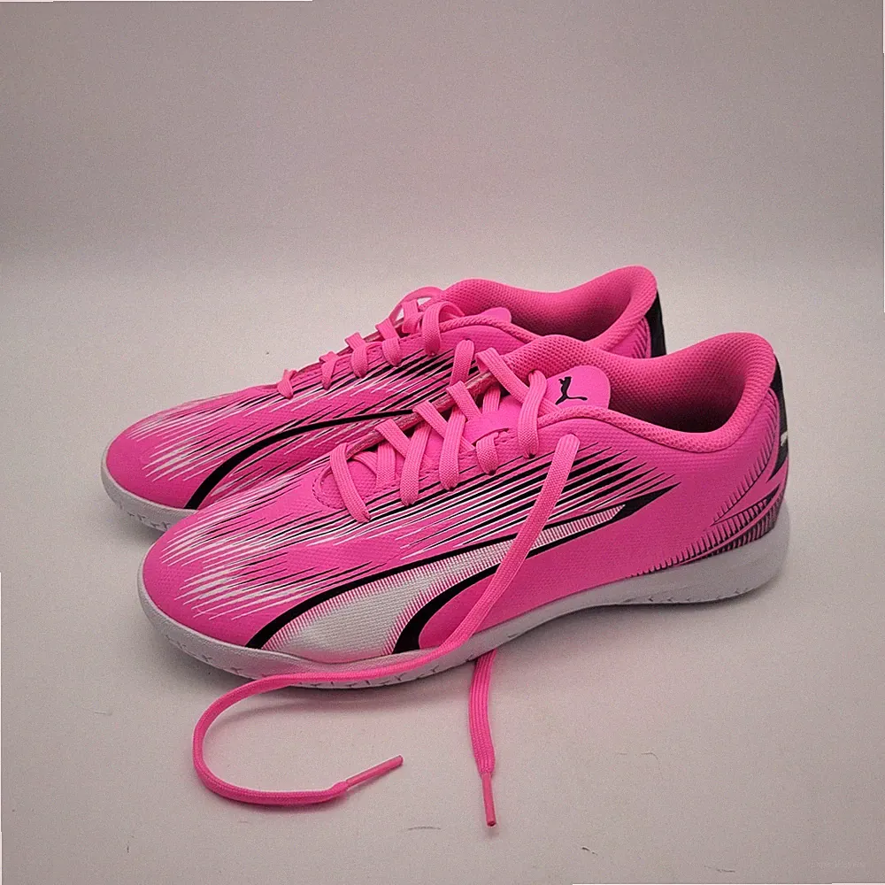 PUMA Kids Boys Ultra Play Indoor Soccer Cleats Indoor - Orange Pink 5.5 Big Kid