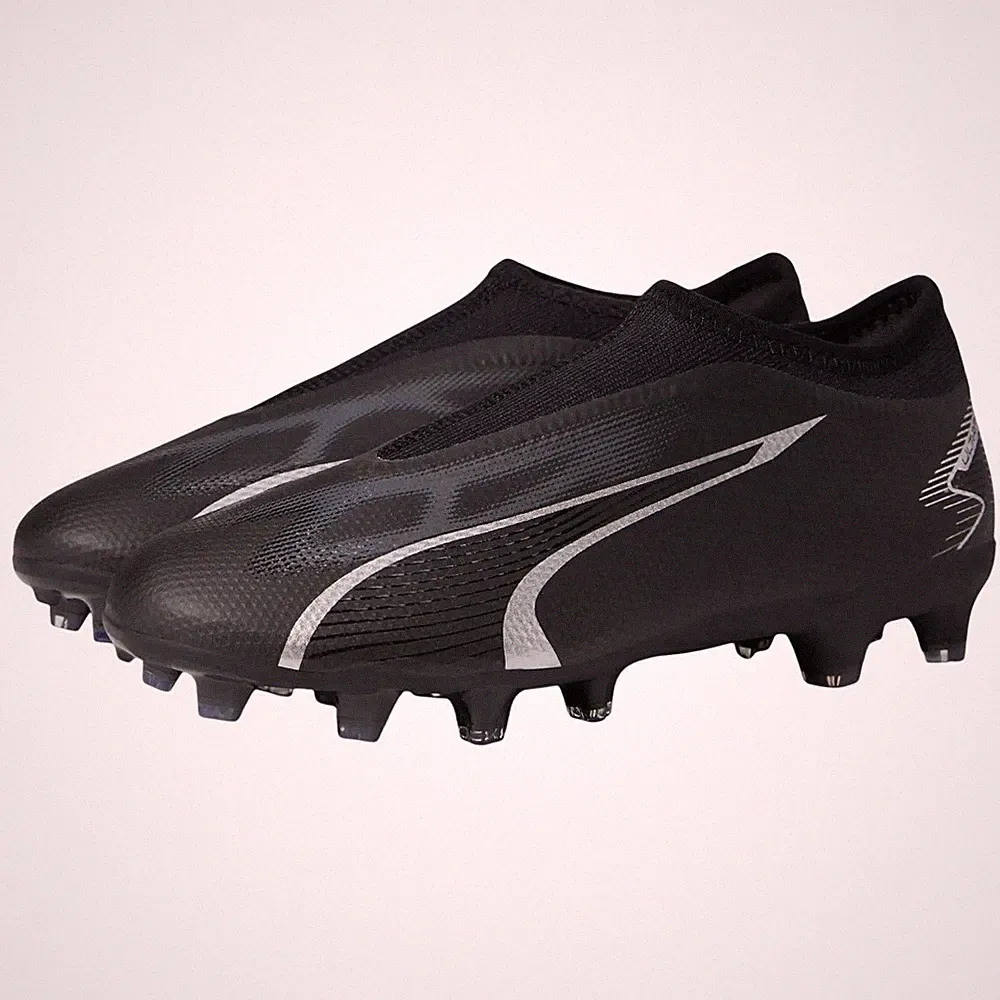 Puma Kids Ultra Match Laceless Firm Ground Soccer Cleats US 2.5 EU 34 Black NWOB