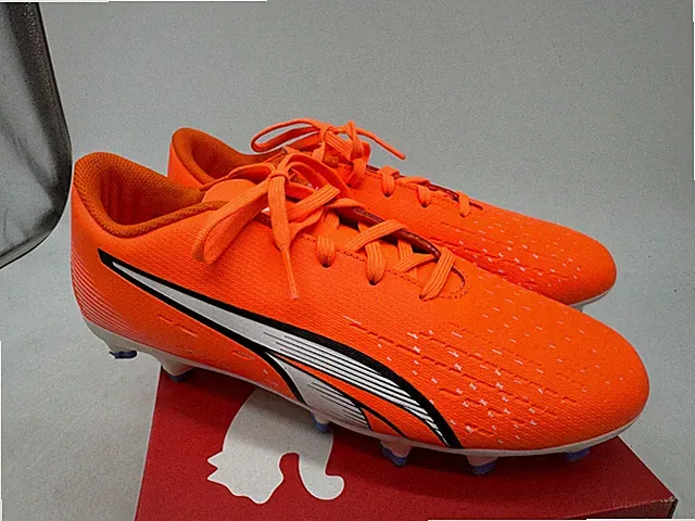 PUMA Kids Ultra Play Firm Ground/Artificial Ground Cleats Orange Low Top - 5.5