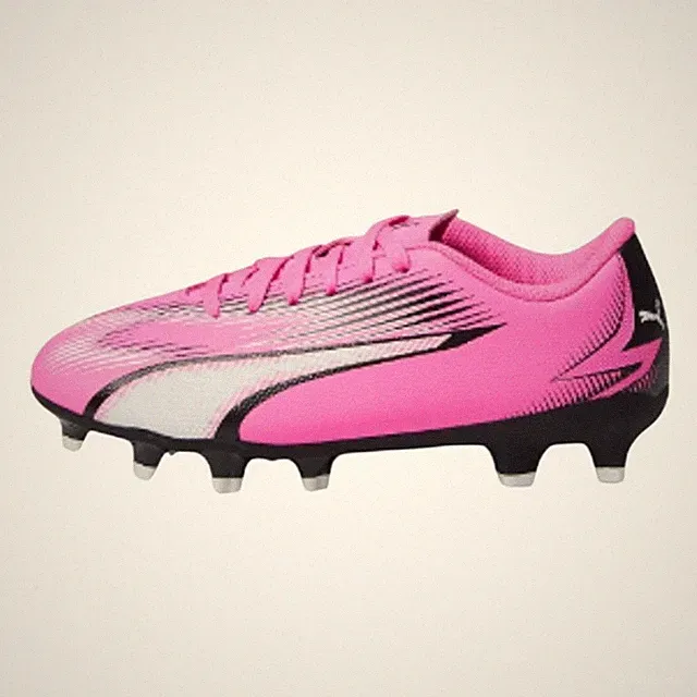 Puma Kids Ultra Play Soccer Cleats US 5 Pink Firm Ground Artificial Ground EUC