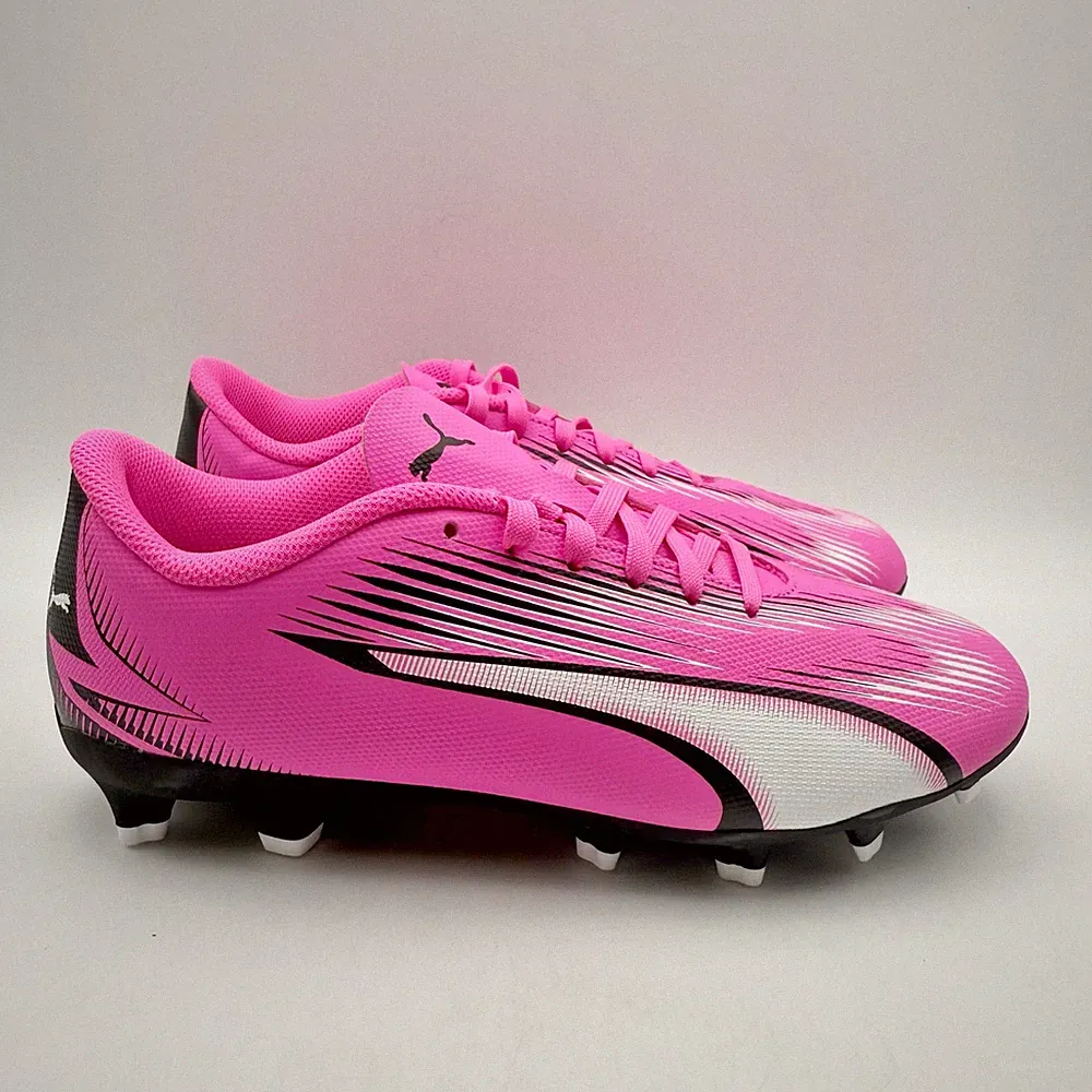 Puma Kids Ultra Play Soccer Cleats US 5 Pink Firm Ground Artificial Ground EUC