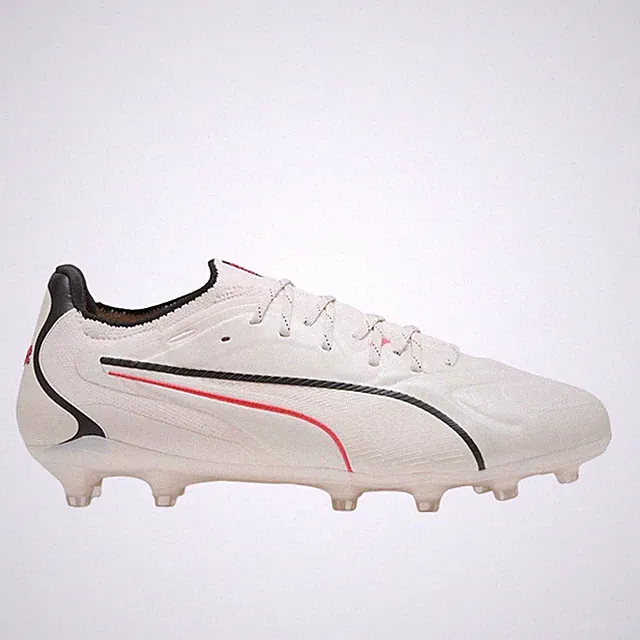 PUMA King 20 Ultimate Firm Soccer Cleats Mens Off White Sneakers Athletic Shoes