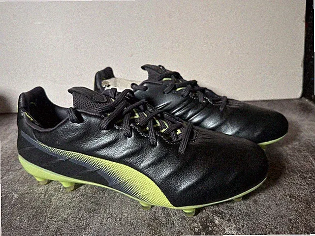 Puma King Platinum 21 FG Soccer Cleats Mens 5 Asphalt Fizzy Light 106478-05
