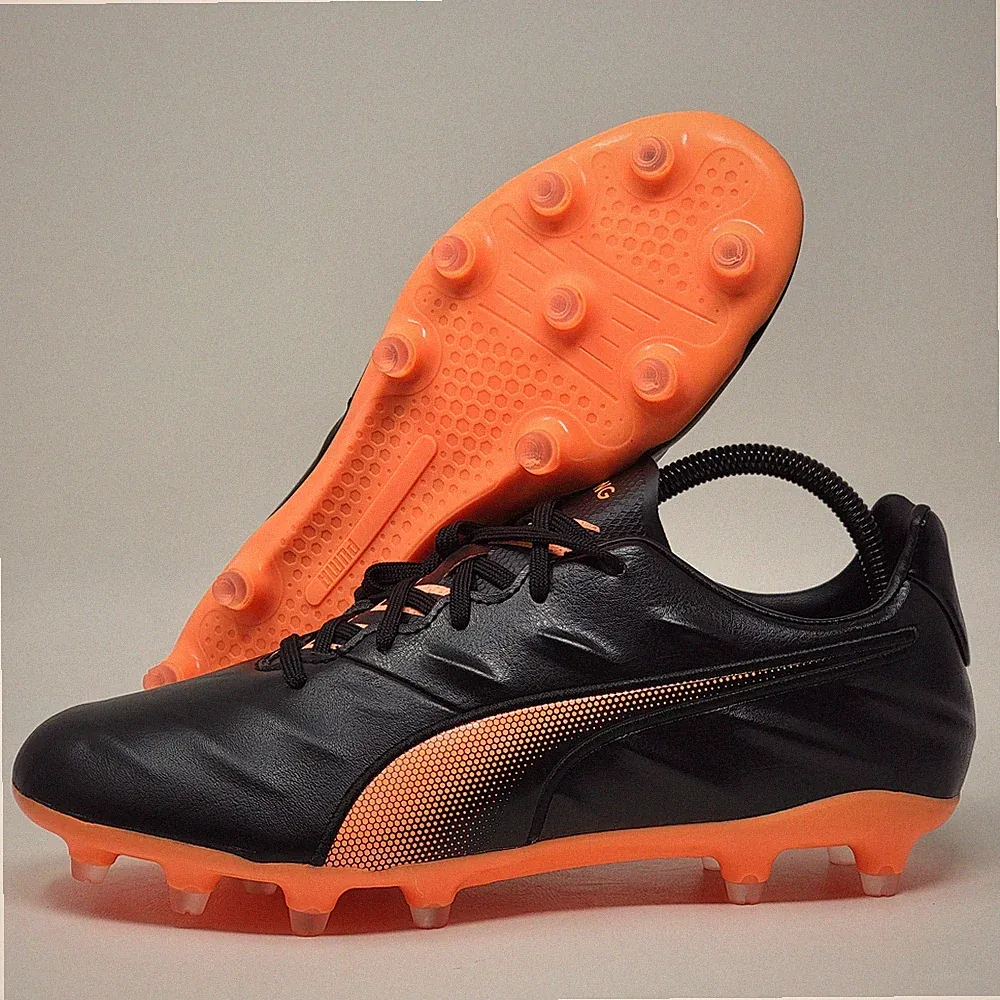 Puma King Pro 21 FG Men Size 8.5 Soccer Cleats Black Orange Style 106549-04 New