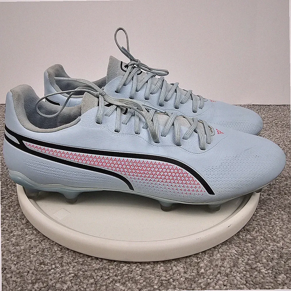 Puma King Pro FG/AG Football Soccer Cleats Women Size 8.5 Sky Blue 107569-01