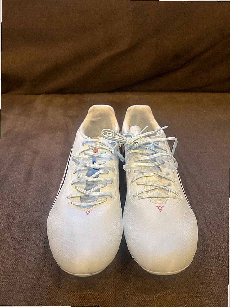 Puma King Pro FG/AG Silver Sky Blue Soccer Cleats 107569 01 Women's