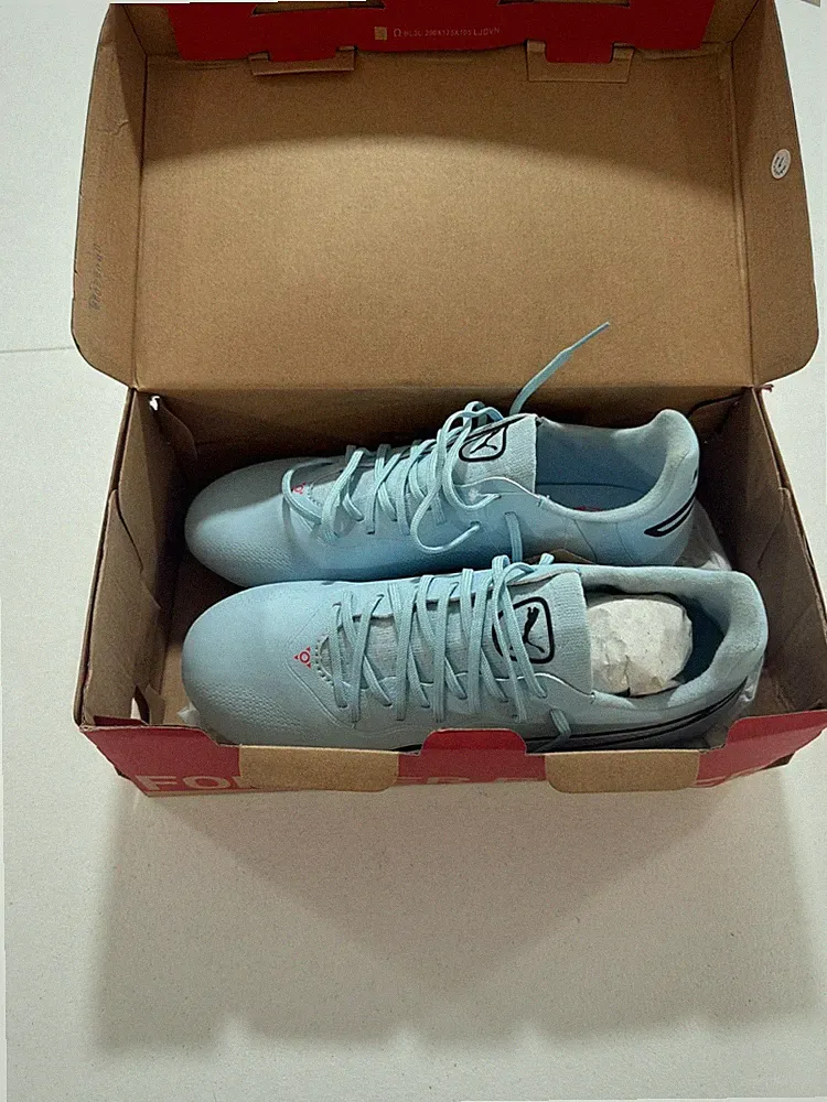PUMA King Pro FG/AG Womens Soccer Cleats, Light Sky Blue, Women’s Size 7.5