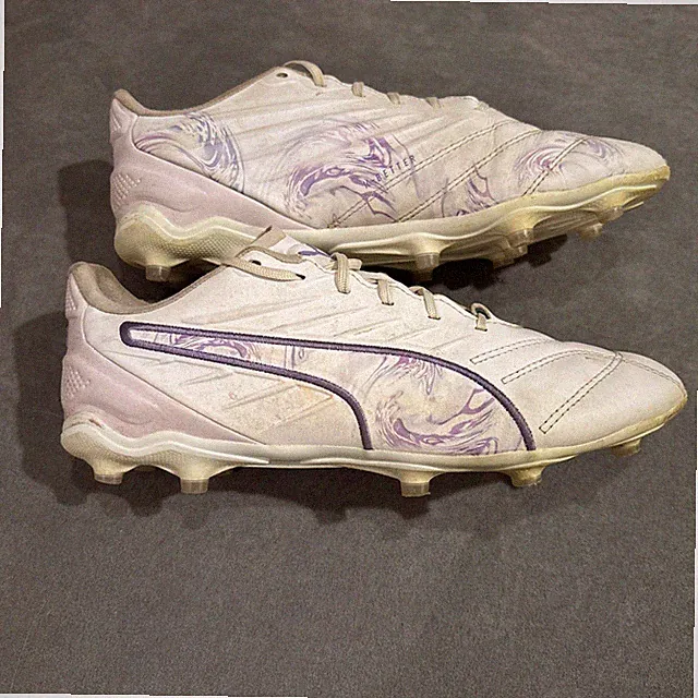 Puma King Pro FG Soccer Cleats Shoes Women’s Size 7.5 White Purple 108186-01