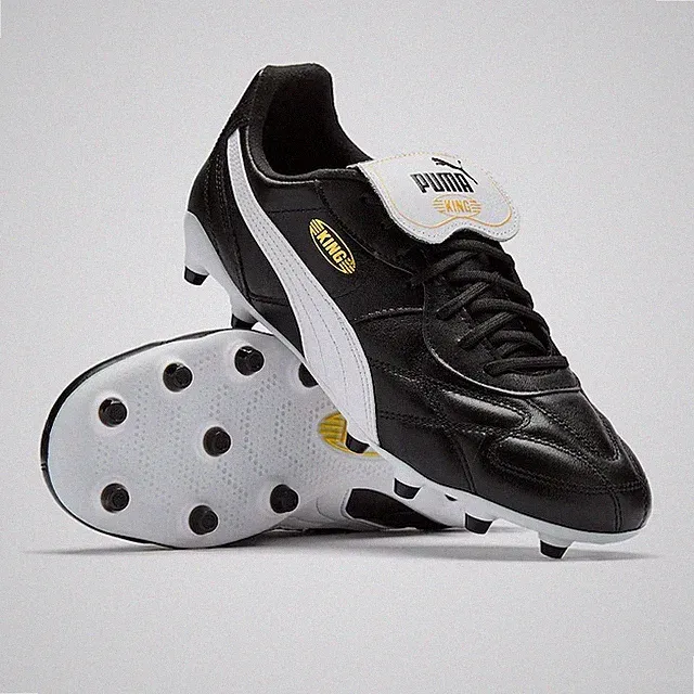 PUMA King Top FG/AG Mens Soccer Cleats Black Gold 109034_02