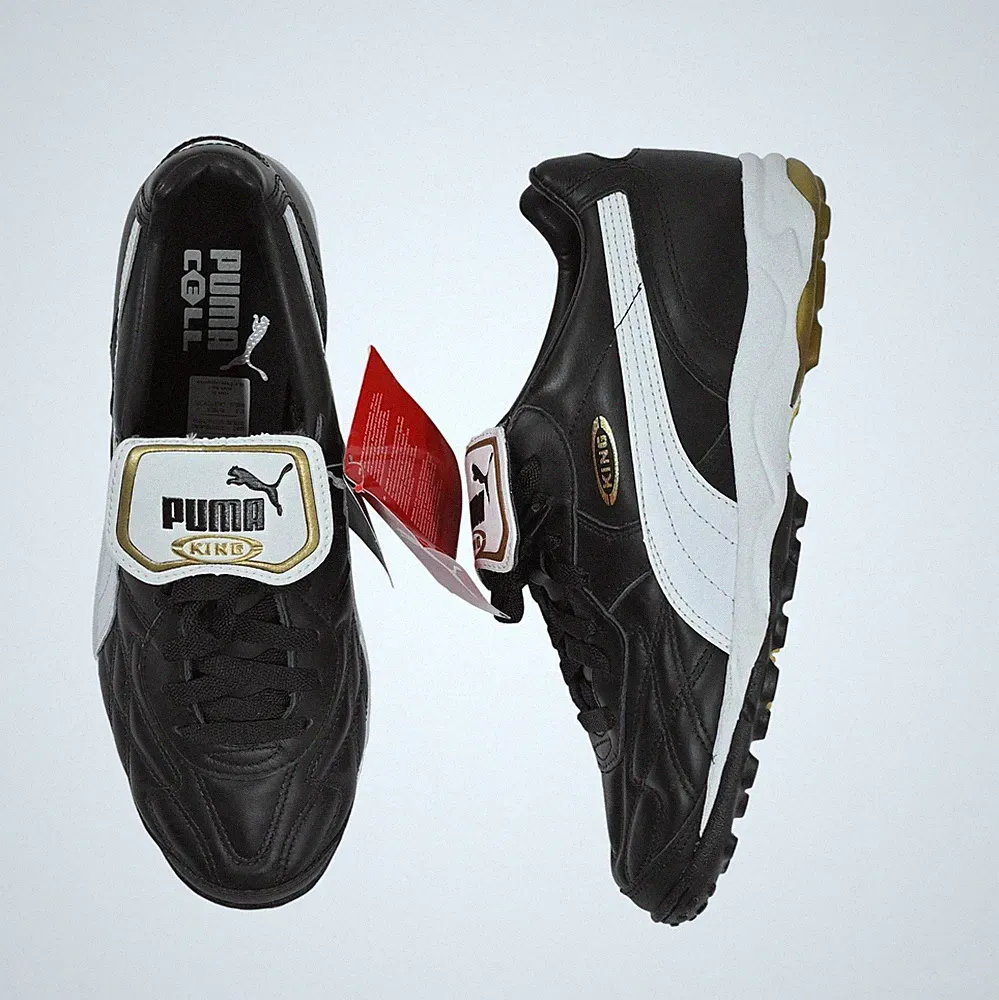 Puma King Top Firm/Artificial Ground Soccer Cleats in Black White
