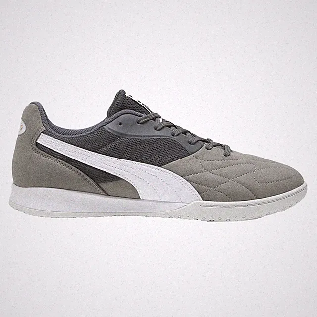 PUMA King Top Indoor Soccer Mens Grey Sneakers Athletic Shoes 10734905