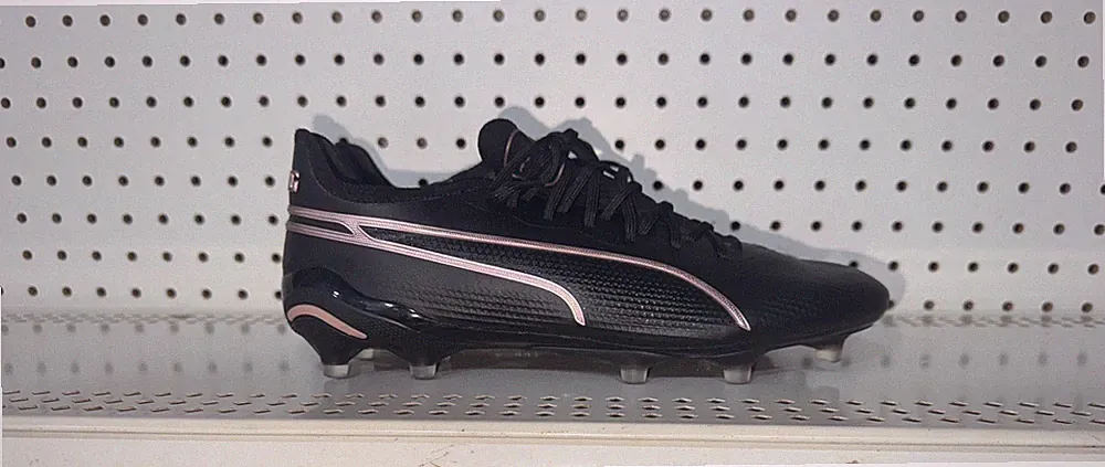 PUMA King Ultimate FG AG Mens Leather Soccer Cleats Size 8 Black Copper Rose