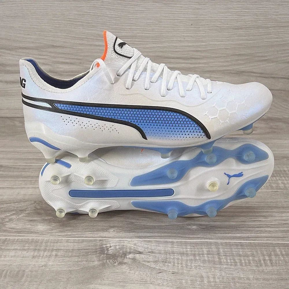 Puma King Ultimate FG AG Soccer Cleats Shoes White 107097-01 Mens Size 9 NEW
