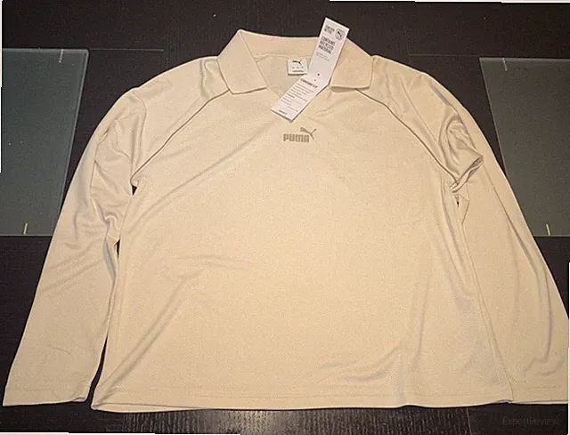 Puma Long Sleeve Performance Soccer Jersey Men’s Large Cream New W Tag Free Ship