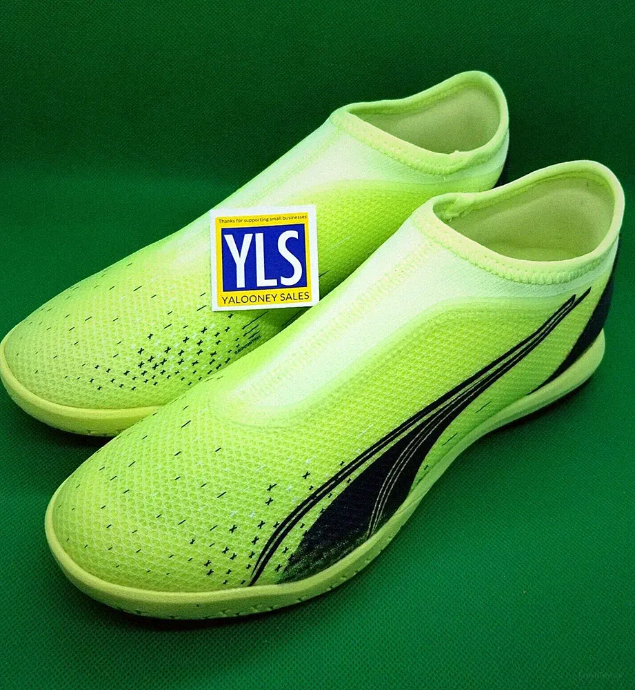 Puma M6.5/W8.5 Ultra Match Laceless IT Indoor Athletic Shoes Soccer Futbol