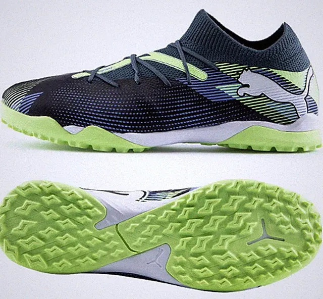 PUMA Men Future 7 Match TT Cleats Soccer Gray Futsal cleats TURF 107937 03 sz 7