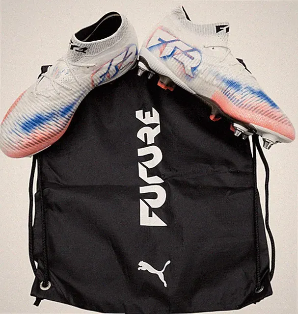 PUMA Men Future 8 Ultimate MXSG Cleats White Red Soccer Football Spike 10858301