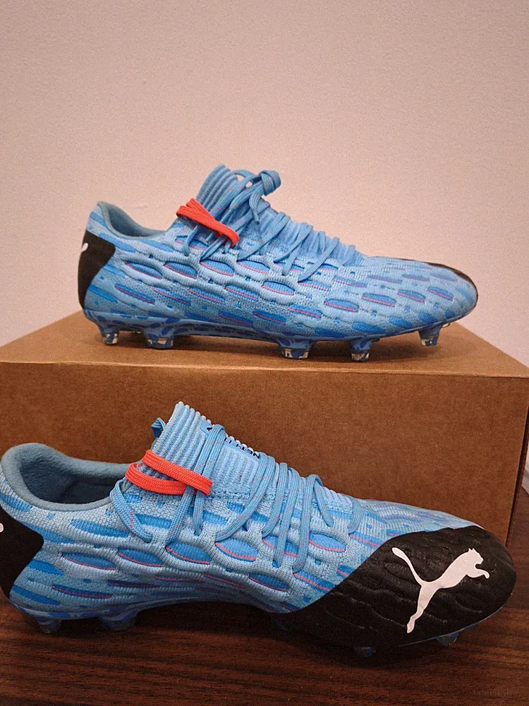 Puma Men's Future 5.3 Netfit FG AG 105756-01 Soccer Cleats Blue Black Size 9 US