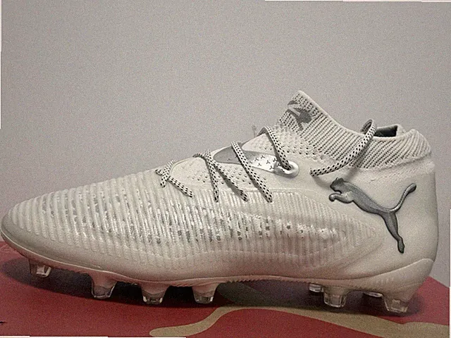PUMA Men ULTRA 8 Ultimate AG Cleats White Soccer Football Boot Spike 10818904