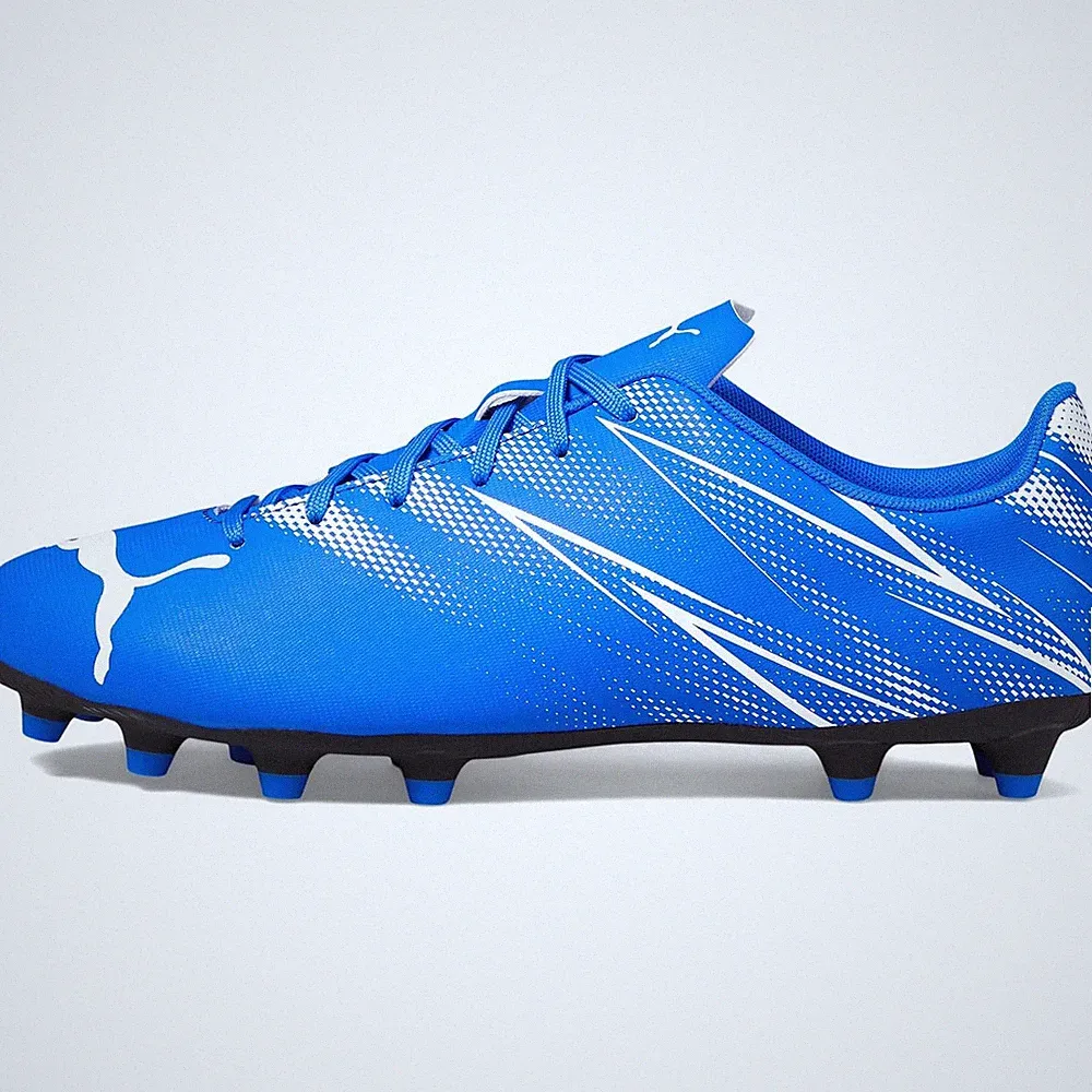 Puma Mens Attacanto FG/AG Firm Ground Soccer Cleats Size 8.5 Blue White NIB