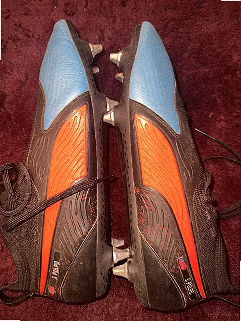 PUMA One 19.1 SF Soft Ground Blue Red Black Soccer Cleats Mens 11