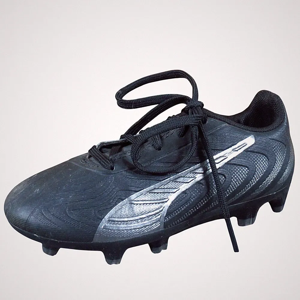 Puma One 20.4 FG/AG Toddler Boy Soccer Cleats Size 11 Athletic Black Synthetic