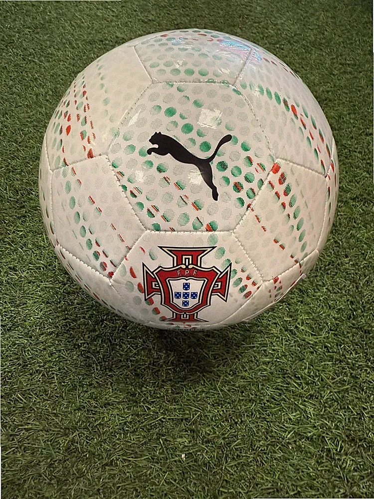 Puma Portugal FPF Fan Soccer Ball Size 5 - White/Red/Green