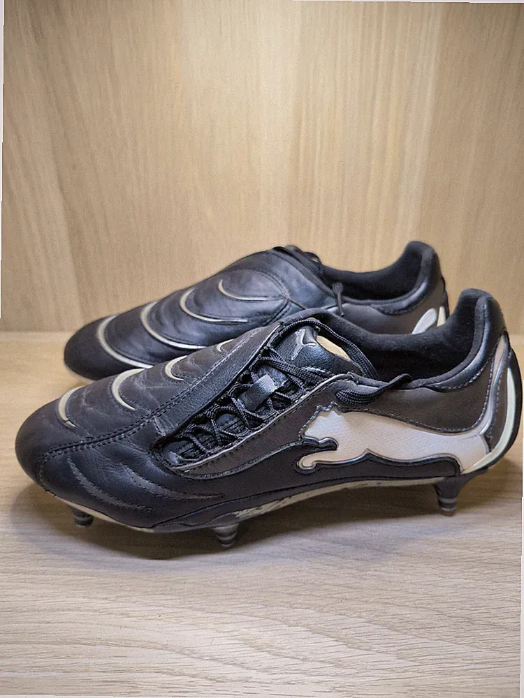 puma powercat 1 SG US 8.5 UK 7.5 SOCCER CLEATS FOOTBALL BOOTS LEATHER VERY RARE