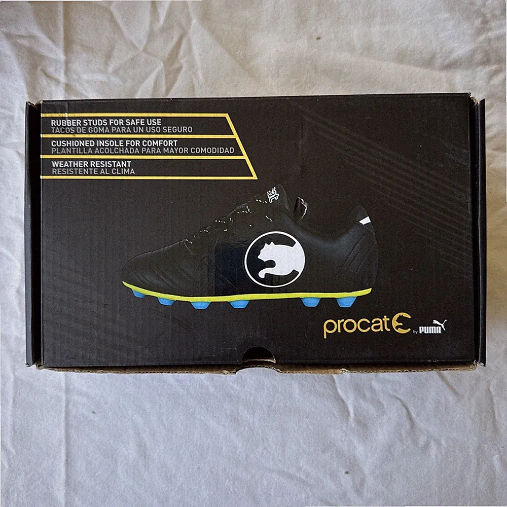 Puma Procast Black Pitch Soccer Rubber Stub Closed Toe Cleats, Kids Size 11