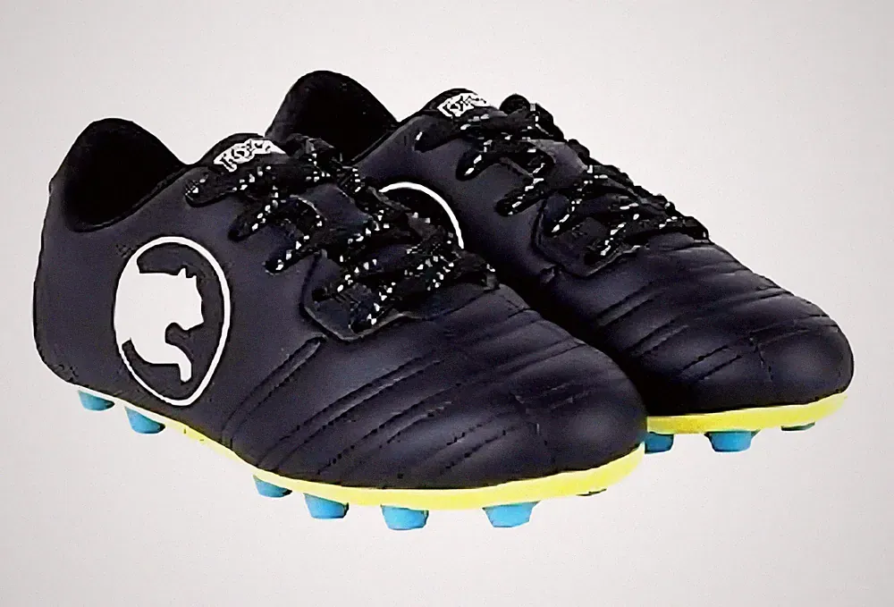 Puma Procat Black Pitch Soccer Blue Rubber Speed Force Cleats - Little Youth 2