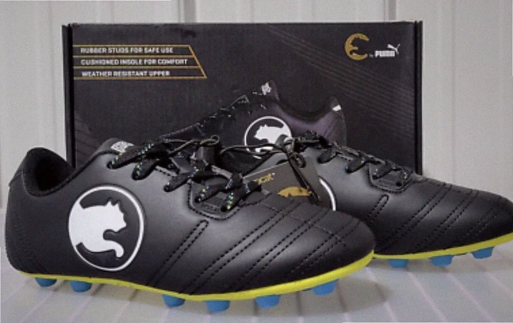 Puma Procat Black Pitch Soccer Blue Rubber Speed Force Cleats -- Little Youth 11
