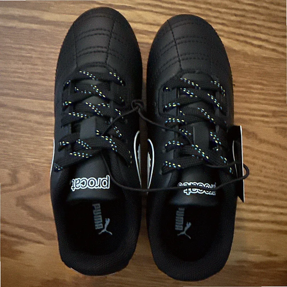 Puma Procat Black Pitch Soccer Blue Rubber Speed Force Cleats -- Little Youth 12