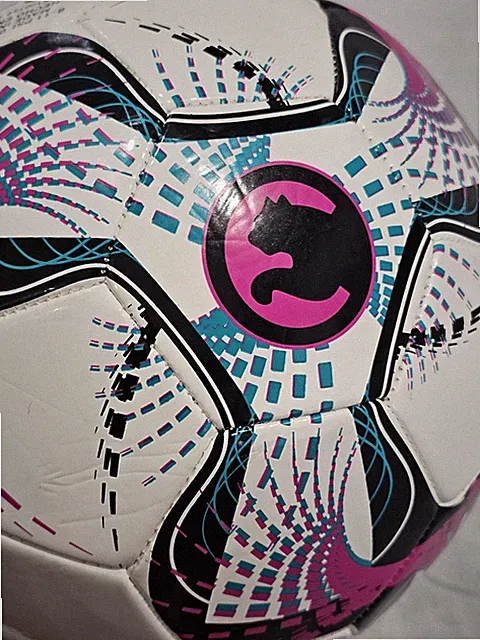 Puma ProCat Ether Soccer Game Ball Official SIze 5 Mid Level - Purple/Teal/Black