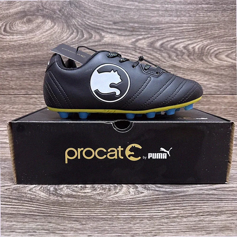 PUMA ProCat Speed Force Cleat Shoes Kids Size 13 Black Soccer Rubber Studs