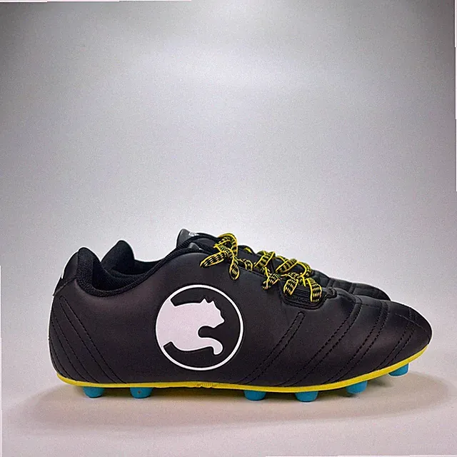PUMA ProCat Speed Force FG Black Yellow Soccer Cleats Kids Shoes Youth Size 4
