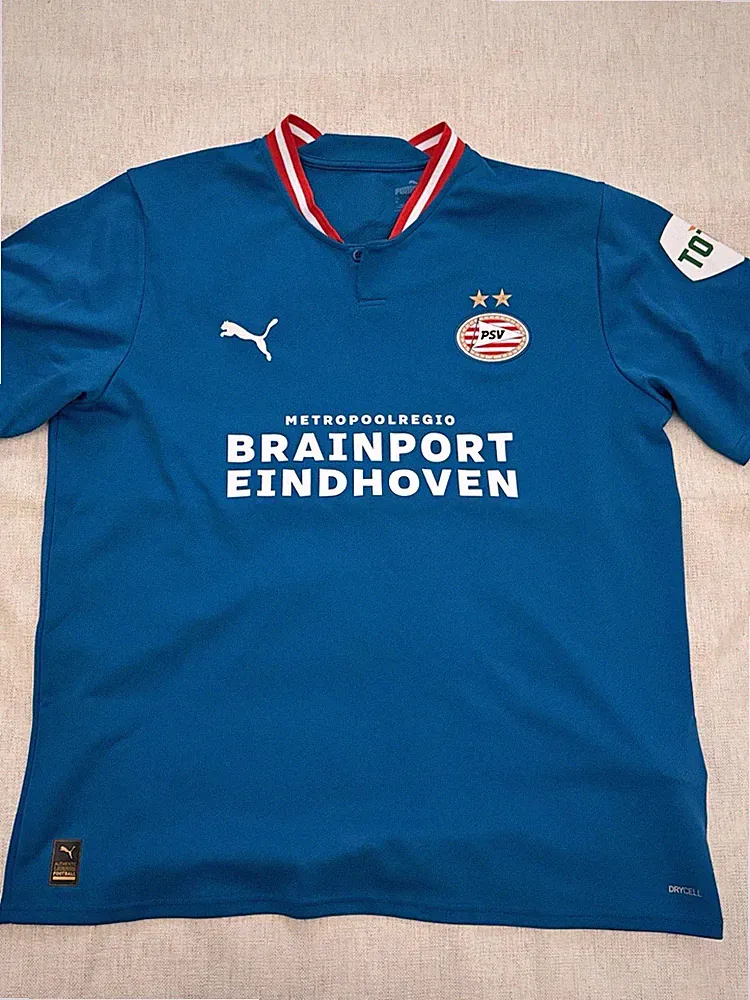 PUMA PSV Eindhoven Blue/Red/White Soccer Jersey Shirt Men’s Size XL