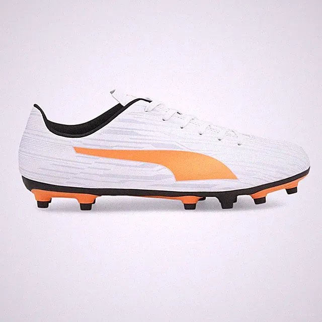 PUMA Rapido Iii Soccer Cleats Mens Off White, Orange, White Sneakers Athletic Sh