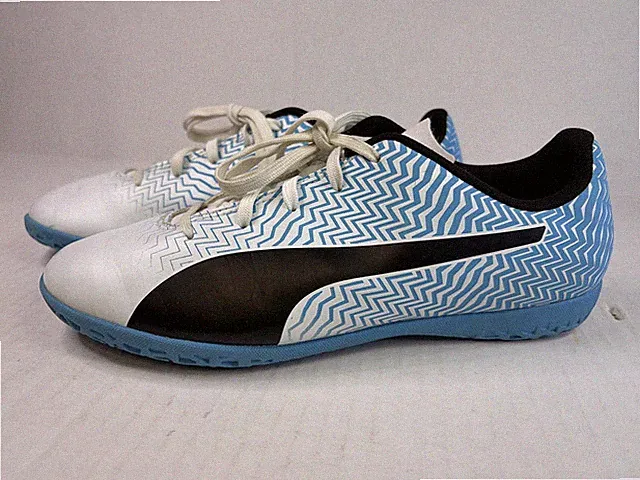 PUMA Rapido ll IT Youth Size 6.5c Indoor Soccer Shoes Blue White Futsal Cleats