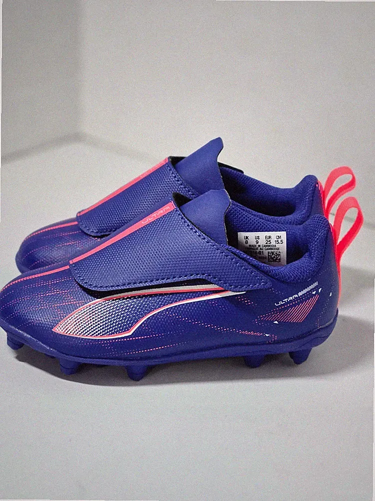 Puma Size 9C Blue/Pink Ultra 5 Play V FG/AG Football Boots Toddler Sz 9 Children