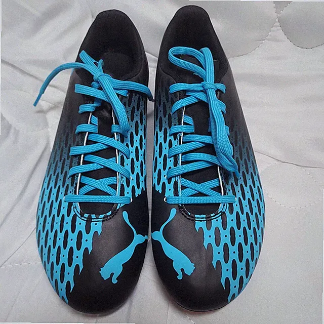 Puma Spirit III Youth FG Soccer Cleats Size 8.5 #106066-02 Luminous Blue/Black
