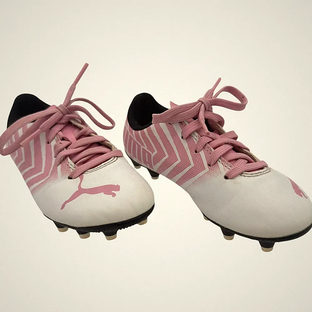 Puma Tacto II Girls Toddler Soccer Cleats Size 11 White Pink 106704-05