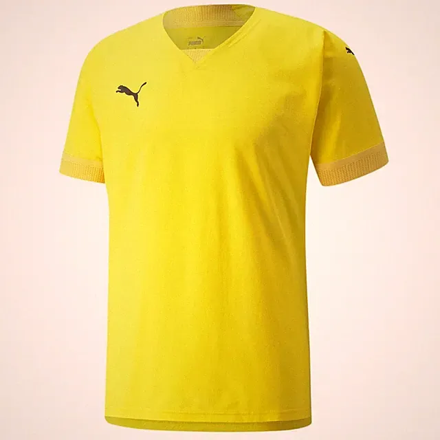 PUMA Teamfinal VNeck Short Sleeve Soccer Jersey Mens Yellow 70501607