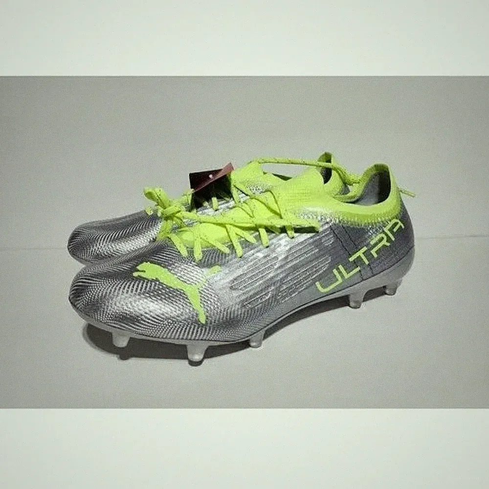 Puma ULTRA 1.4 FG/AG Silver Green Soccer Cleats shoes 106723-01 Women's 7 NEW