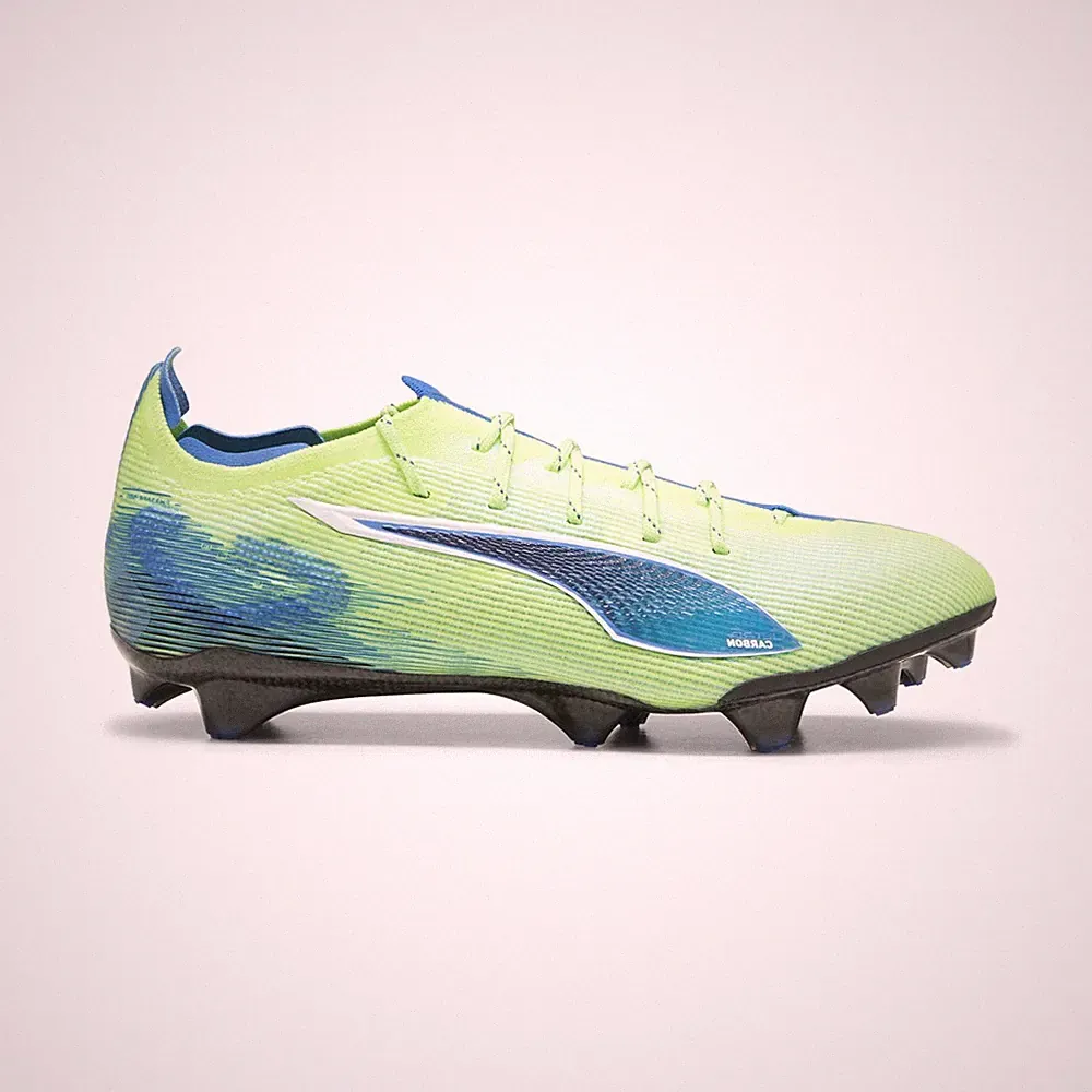 PUMA Ultra 5 Carbon Firm Ground Soccer Cleats Womens Green Sneakers Athletic Sho