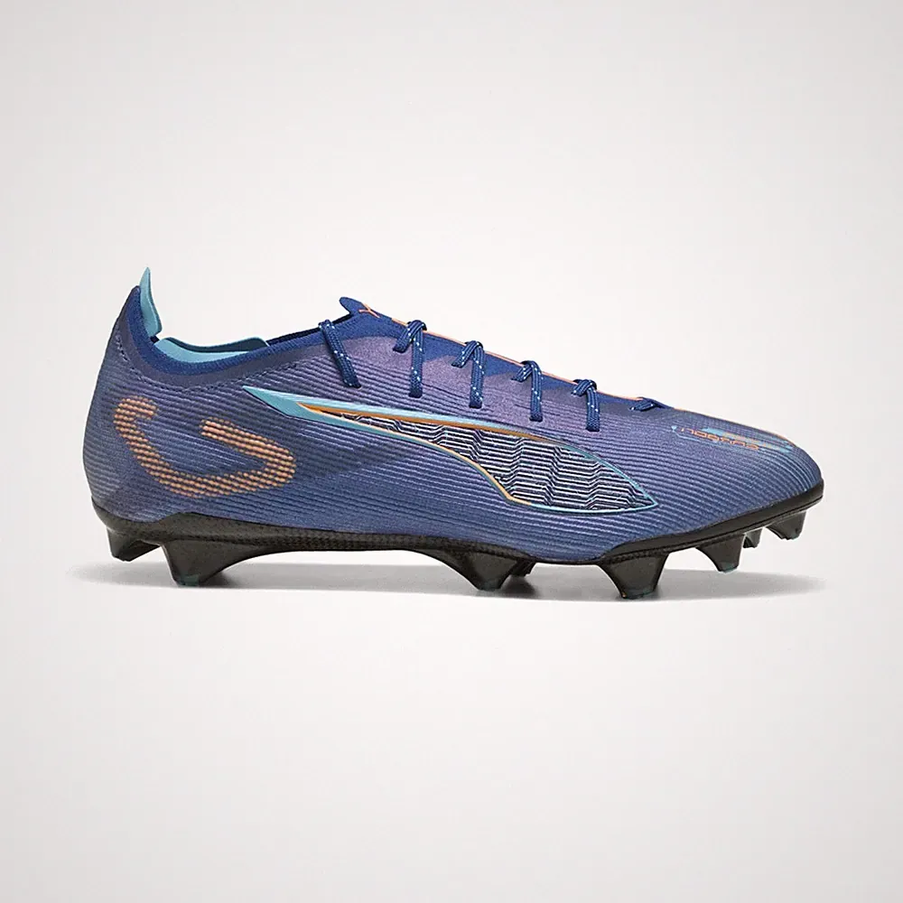 PUMA Ultra 5 Carbon Speed Firm Ground Soccer Cleats Mens Blue Sneakers Athletic